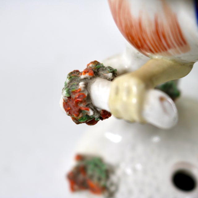 Ceramic 19th-Century Antique Staffordshire Pottery Parrot Quill Holder & Inkwell For Sale - Image 7 of 15