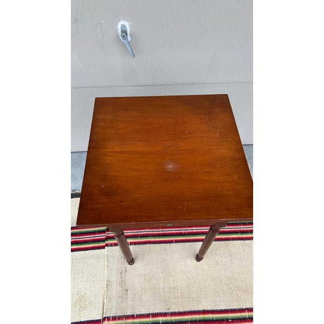 A Antique Sheraton Cherry One Drawer Stand/Sidetable, Pennsylvania Circa 1820 For Sale - Image 4 of 11