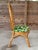 Vintage Coastal Boho Rattan Leaf Back Side Chair With Custom Tropical Cushion For Sale - Image 9 of 12