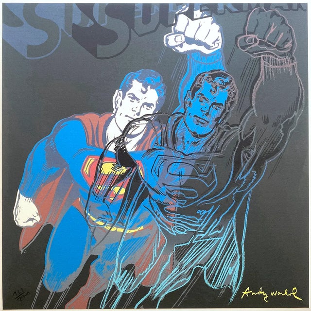 Andy Warhol Vintage 1986 Lmtd Edtn Myth Series Large Fine Art Lithograph Print " Superman " 1981 For Sale - Image 12 of 13