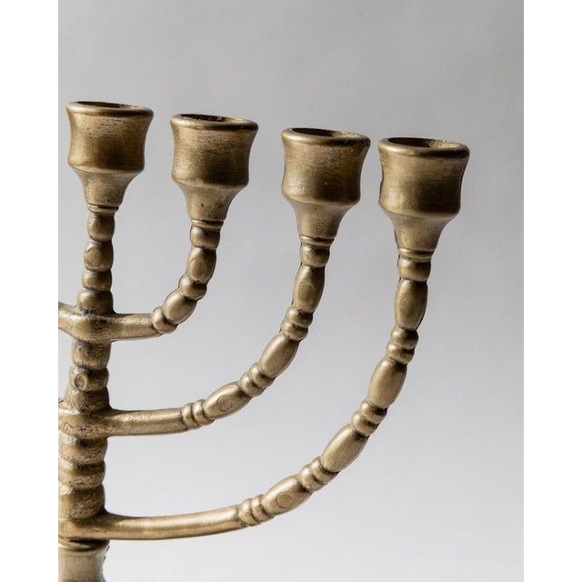 Vintage Brass Candleholder, 1950s For Sale - Image 3 of 11