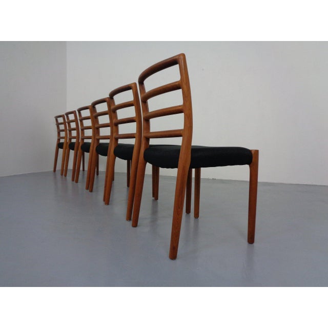 Model 85 Teak Dining Chairs by Niels Otto Møller for J. L. Møllers, 1960s, Set of 6 For Sale - Image 6 of 12