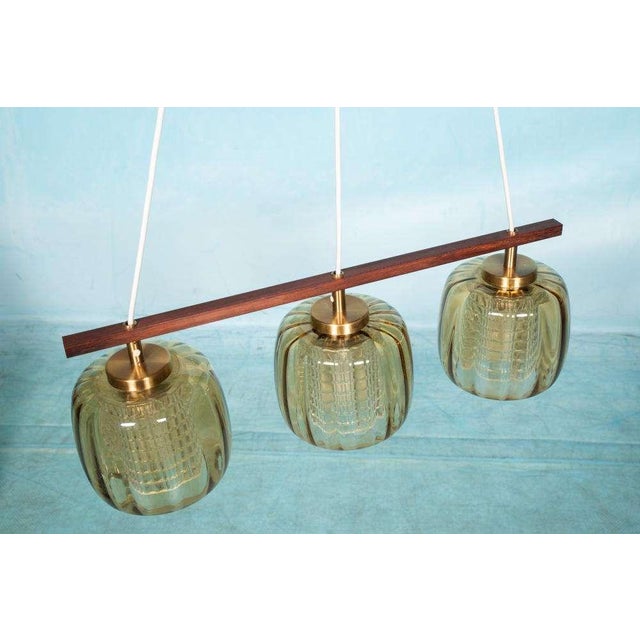 Vintage Amber Glass Hanging Lamp by Carl Fagerlund For Sale - Image 5 of 18