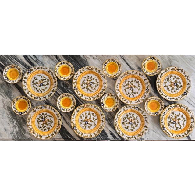 Val's Dollhouse is proud to present this complete set of eight vintage Italian hand-made salad plates with eight bread &...