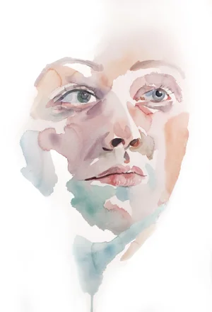 "Forlorn No. 2" Contemporary Original Watercolor Painting by Elizabeth Becker