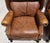 Animal Skin Vintage Motioncraft Chippendale Leather Wingback Recliners Ball & Claw Pair For Sale - Image 7 of 16