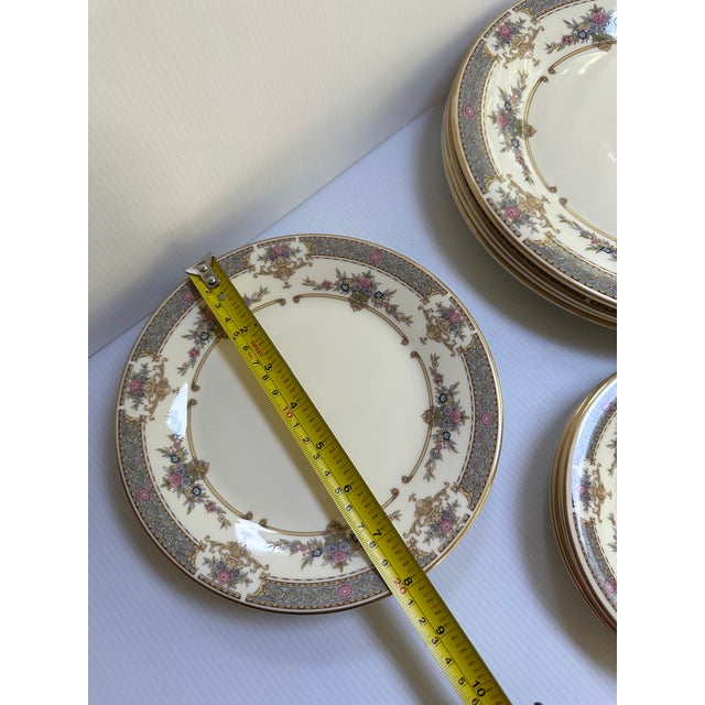 1980s Minton England "Persian Rose" 4 Dinner Plates and 4 Salad Plates and 4 Bread & Butter Plates - 12 pcs For Sale - Image 10 of 18