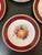 A very beautiful English Crown Ducal porcelain set of six (6) plates with fruit design, early 20th century, England. Fruit...