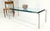 Metal Solid Stainless Steel Base 3/4" Thick Glass Rectangle Coffee Table Mid Century For Sale - Image 7 of 10