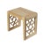 Light Natural Raw Wood Minimalist Lattice Pattern Stool Table For Sale - Image 4 of 5