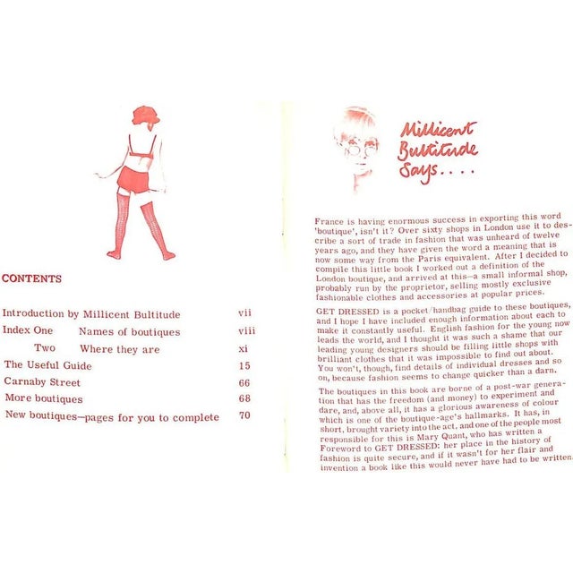 "Get Dressed: A Useful Guide to London's Boutiques" 1966 Bultitude, Millicent [Edited By] For Sale - Image 11 of 12