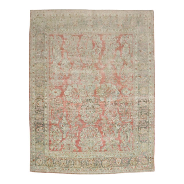 Antique Zabihi Collection Persian Sarouk Rug - 8'11" x 11' For Sale