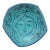 Turquoise Ceramic Face, Stoneware Bowl For Sale