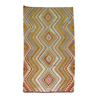 Vintage Turkish Kilim - 6'4" x 10'5" For Sale