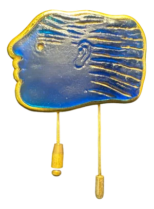 Brooch in Glass Paste and Bronze by Alekos Fassianos for the House Daum, 1988