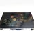 Vintage Chinoiserie Black Lacquered Large 4 Door Soapstone Decorative Storage Cabinet For Sale - Image 11 of 18