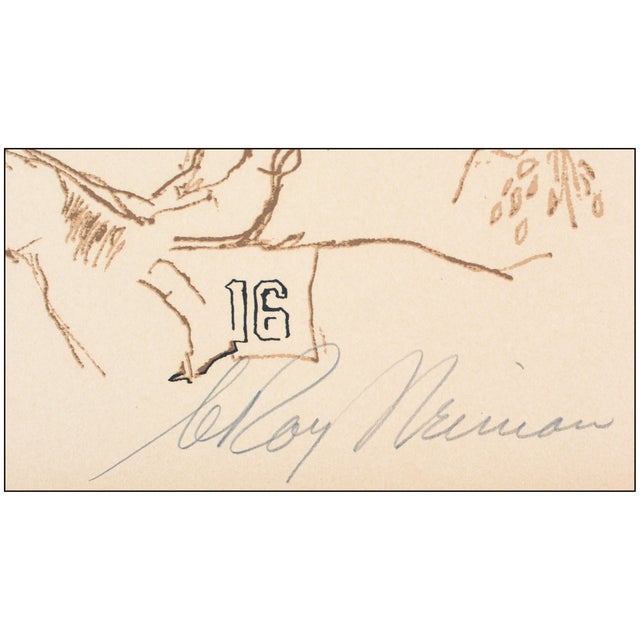 Late 20th Century Late 20th Century Modern Yellow Serigraph LeRoy Neiman For Sale - Image 5 of 7