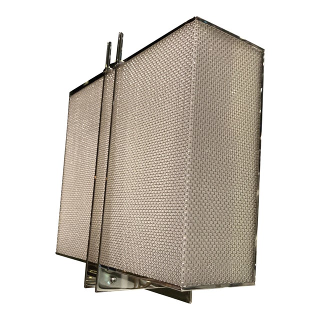 Contemporary Polished Nickel “Apollo” Wall Sconce With Opaque Shade From Holly Hunt Chicago For Sale - Image 3 of 13