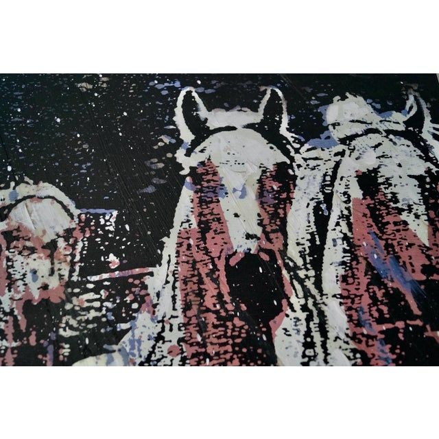 Black Artmaster Studio Abstract Oil on Canvas For Sale - Image 8 of 13