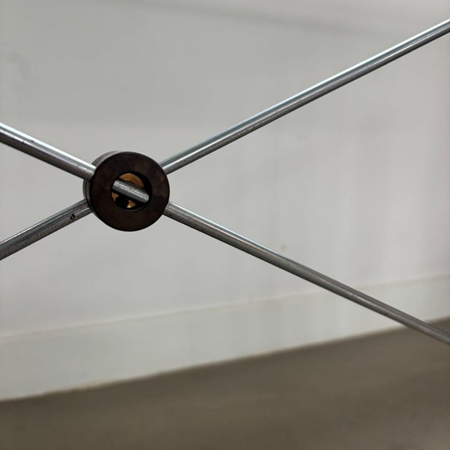 Gold Console Table with Brass Details and Glass Top by Peter Ghyczy, 1970s For Sale - Image 8 of 12