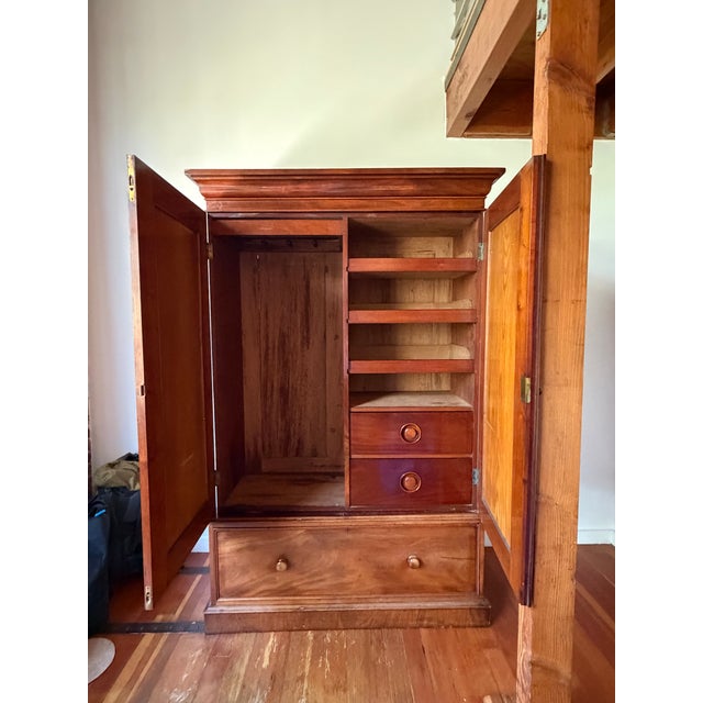 Victorian Antique 19th Century English Victorian Flame Mahogany Compactum Wardrobe – Radlay Smith, Skipton For Sale - Image 3 of 10