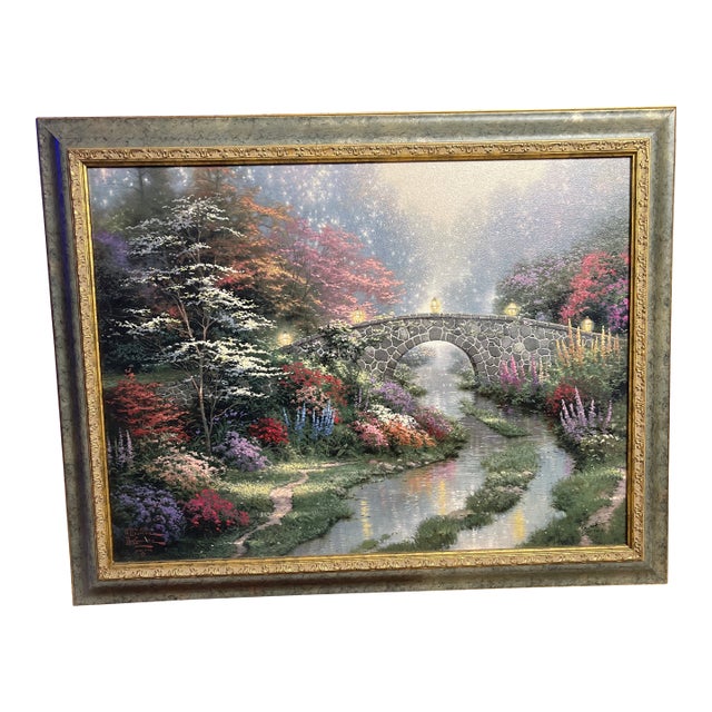 Thomas Kinkade Painting Stillwater Bridge For Sale