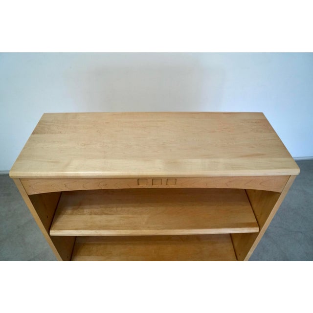 1990’s Postmodern Solid Maple Ethan Allen Bookcase For Sale - Image 9 of 12