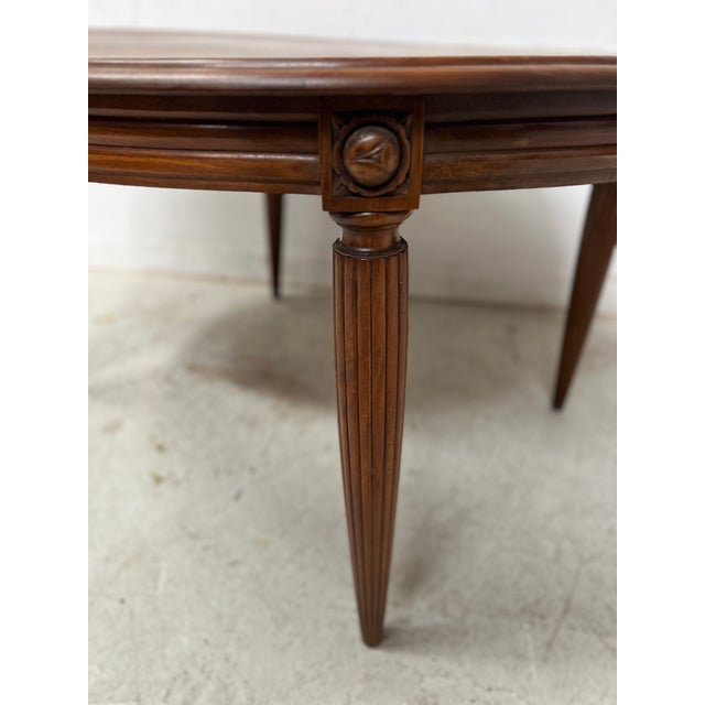 Art Deco Table and Chairs in Walnut, 1930s, Set of 7 For Sale - Image 14 of 18