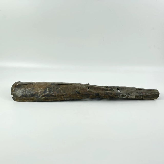 Bronze Early 20th Century Marka/Bamana Embossed Metal Mask Mali For Sale - Image 8 of 8