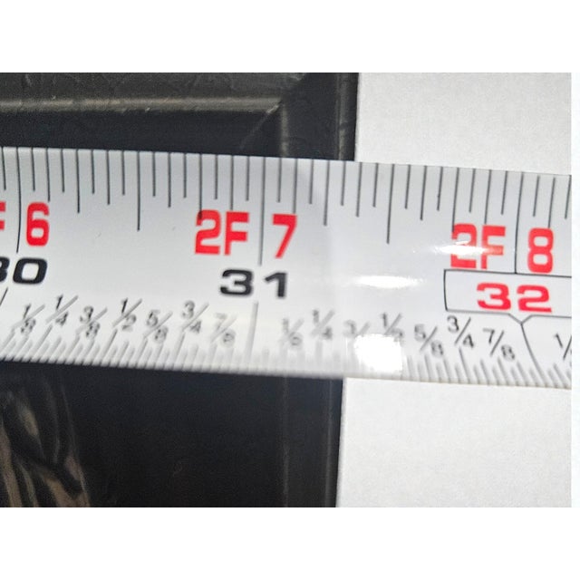 Textile Vintage Original Oil Painting Covered Bridge Autumn Landscape Custom Framed For Sale - Image 7 of 9