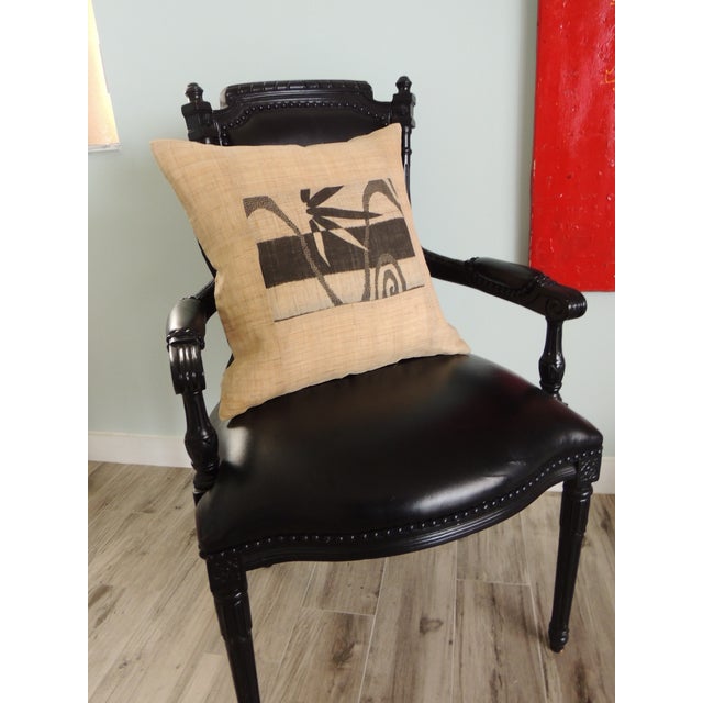 Raw Silk Square Decorative Asian Pillow For Sale - Image 4 of 4