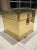 Wood Mid-Century Modern Campaign Style Brass-Clad Cube Nightstand End Table in Sarreid Ltd. For Sale - Image 7 of 13