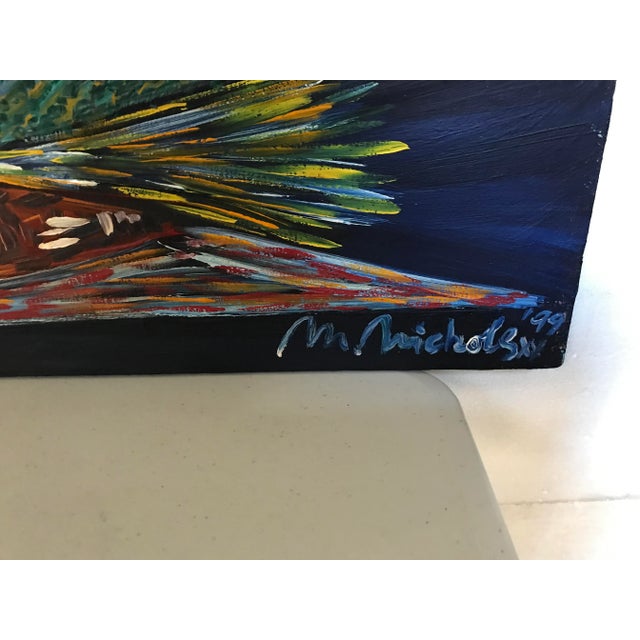 Somewhere in the Galaxy Original Abstract Oil Painting by Monique Nichols For Sale In New York - Image 6 of 10