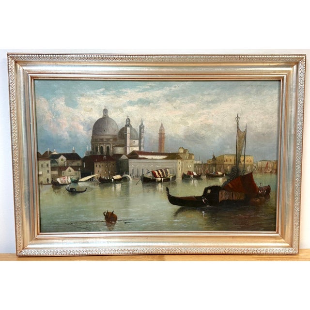 Late-19th-century Italian or Continental School Venetian capriccio, painted in oil on canvas and depicting a romanticized...