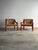 Pair of Vintage Red Lacquered Rush Lounge Chairs, Attributed to Vico Magistretti For Sale - Image 16 of 18