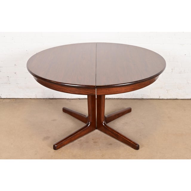 Wood Skovby Danish Modern Sculpted Rosewood Extension Dining Table, Newly Refinished For Sale - Image 7 of 14