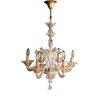 Small Venetian Murano Glass Chandelier For Sale