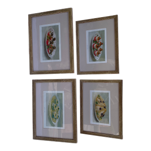 Vintage Culinary Prints- Set of 4