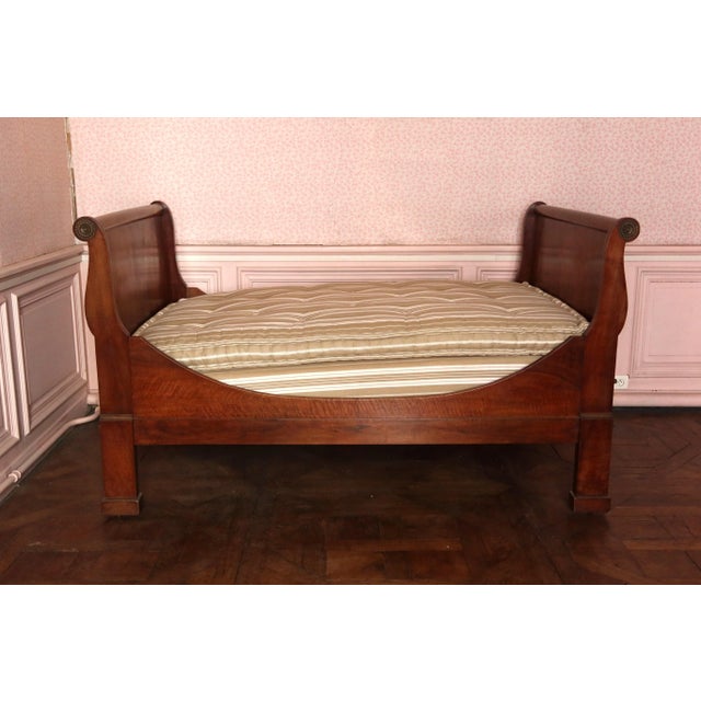 Walnut Bed with Box Spring and Mattress, Set of 3 For Sale - Image 5 of 7