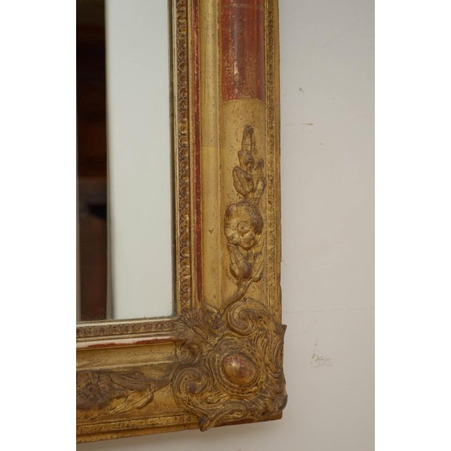 Mid 19th Century 19th Century French Gilded Pier Mirror, 1850s For Sale - Image 5 of 16