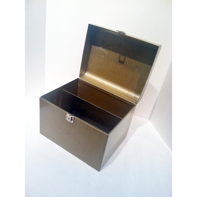 Vintage Metal Storage Box in Gold Chairish