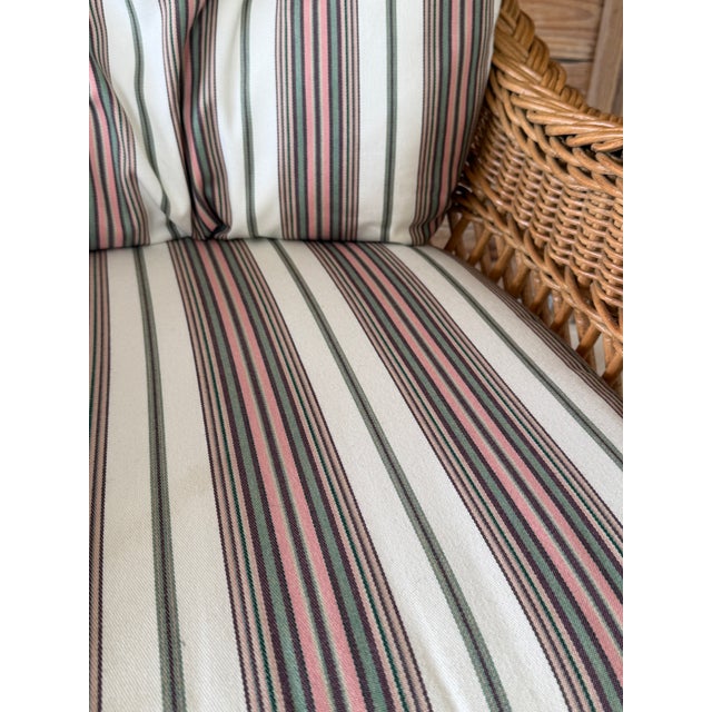 Taupe Coastal Boho Rattan Braid Lounge Chair & Ottoman by Henry Link For Sale - Image 8 of 12