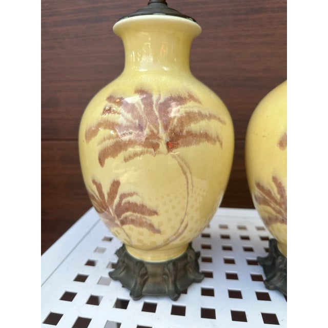 Antique Palm Beach Regency Palm Tree Table Lamps, Pair For Sale In Miami - Image 6 of 7