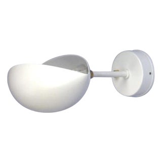 Mid-Century Modern White Eye Wall Lamp from Serge Mouille For Sale