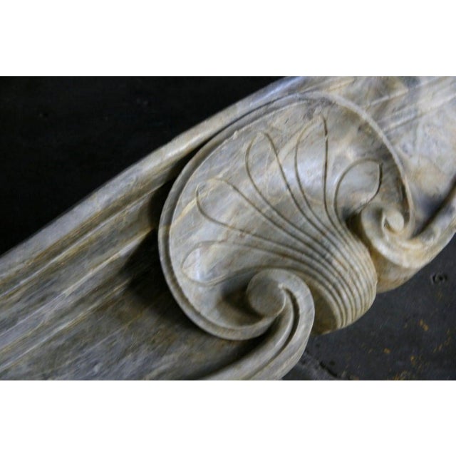 Italian 19th C. Italian Marble Fireplace For Sale - Image 3 of 11
