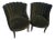 Mid 20th Century Pair of Hollywood Regency Channel Back Slipper Chairs For Sale
