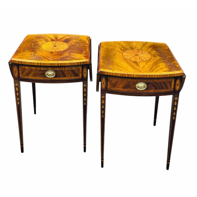 With our compliments Bay Colony Antiques takes the utmost pleasure in offering this wonderful pair of tables. This pairing...