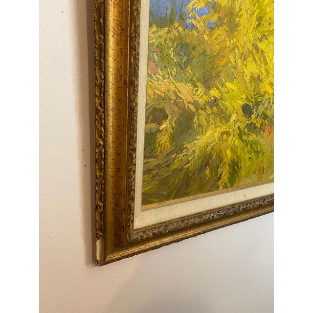 Contemporary 1970s Walt Gonske Modern Landscape Original Oil on Canvas Painting For Sale - Image 3 of 8