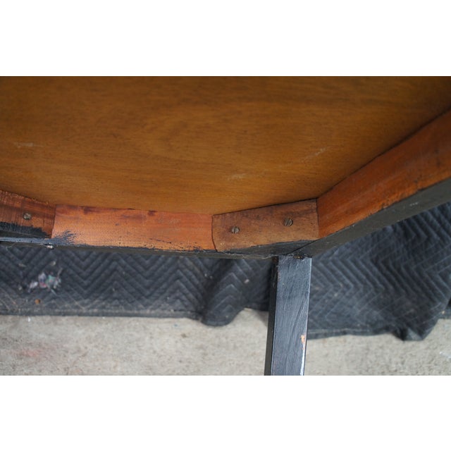 Late 20th Century 2 English Chippendale Style Black Painted Mahogany Ball & Claw Armchairs For Sale - Image 9 of 12