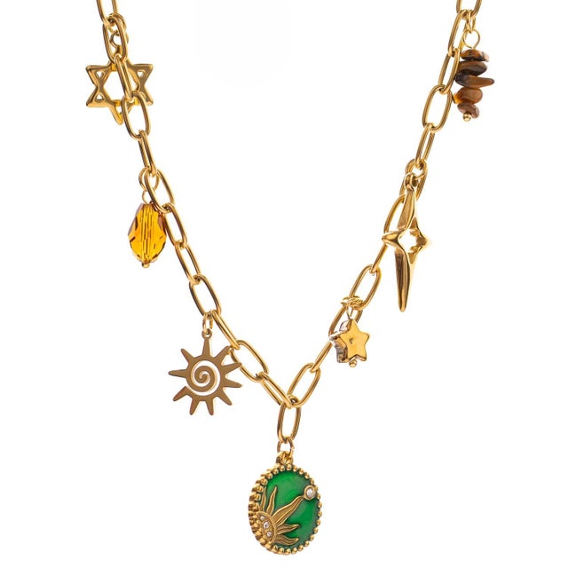 Contemporary Cosmic Energy Charm Necklace For Sale - Image 3 of 9